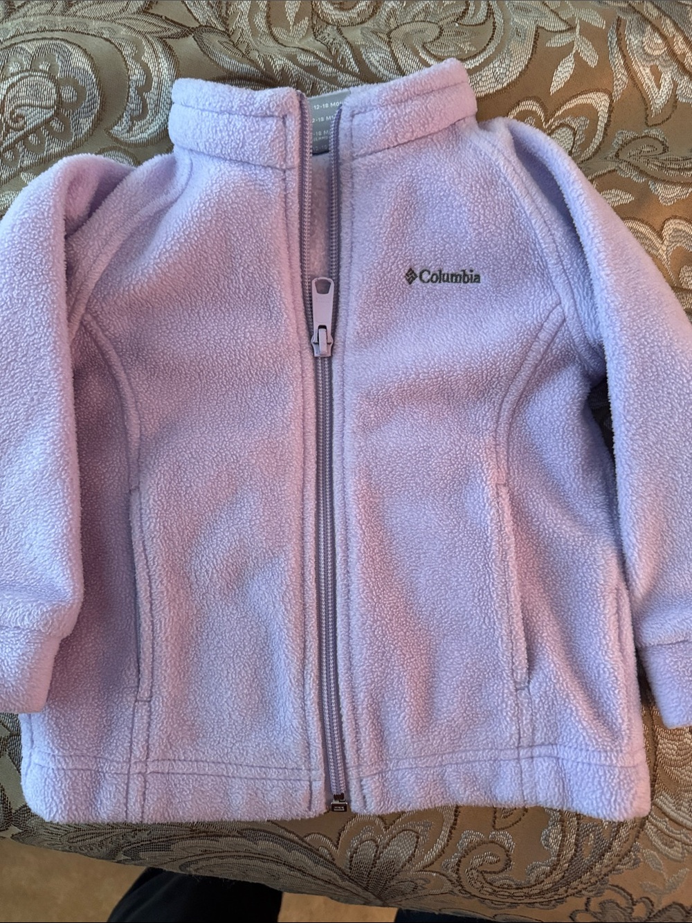 Columbia Lavender Full-Zip Fleece Jacket